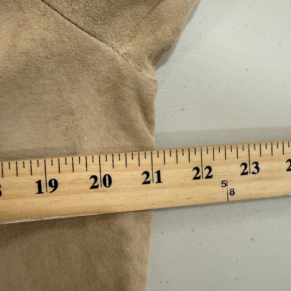 I.e. Tan Genuine Suede Leather 2 Buttons Blazer Size XL - Picture 5 of 6